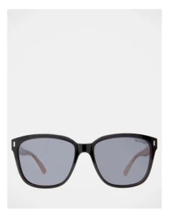 Basque Alex Polarised Black Square Sunglasses 383975
