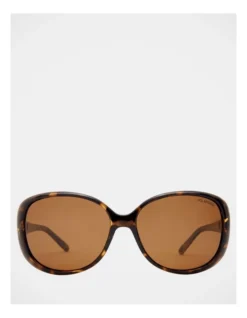 Basque Ava Polarised Tortoise Rectangle Sunglasses 383969