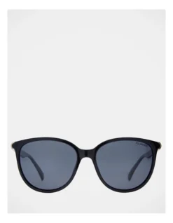 Basque Polarised Black Oversized Sunglasses Hayley 434245
