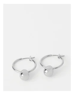 Basque Droplet Hoop In Silver
