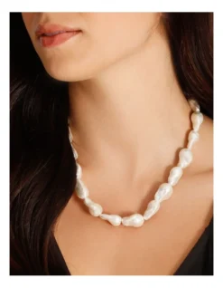 Basque Baroque Pearl Style Necklace In Silver -Basque Store Online 822611710 4 720x928