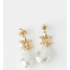 Basque Pearl Drop Earrings In Gold -Basque Store Online 822611800 1 720x928