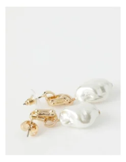 Basque Pearl Drop Earrings In Gold -Basque Store Online 822611800 3 1 720x928