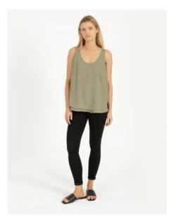 Basque Double Layer Cami Green