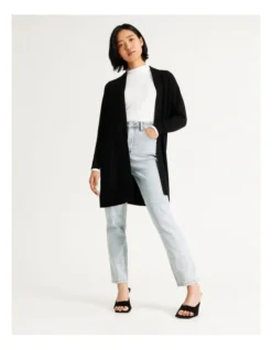 Basque Longline Cardigan In Black -Basque Store Online 879793030 2 720x928