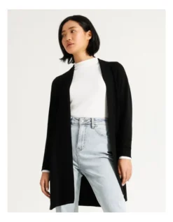 Basque Longline Cardigan In Black -Basque Store Online 879793030 3 720x928