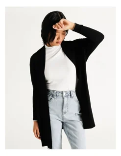 Basque Longline Cardigan In Black -Basque Store Online 879793030 5 720x928