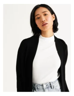 Basque Longline Cardigan In Black -Basque Store Online 879793030 6 720x928