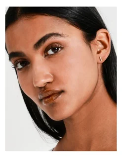 Basque Diamante Mini Bar Stud Earrings In Gold -Basque Store Online 906863320 4 720x928