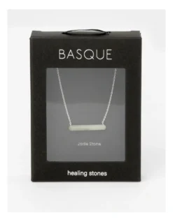 Basque Jade Gemstone Bar Necklace In Gold -Basque Store Online 906863770 7 1 720x928