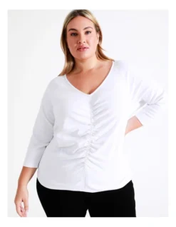 Basque Store Online 17 Basque Gathered Front Tee In White