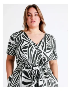 Basque Tie Front Linen Mini Dress In Assorted 11 Basque Tie Front Linen Mini Dress In Assorted -Basque Store Online 914186620 3 720x928