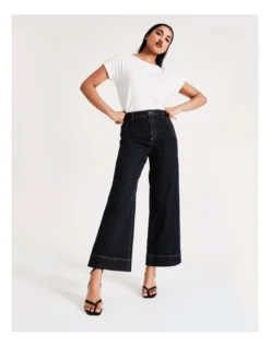 Basque Button Detail Tee In Ivory -Basque Store Online 918825580 3 720x928