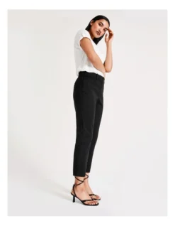 Basque Organic Cotton Blend Sateen Pant In Black -Basque Store Online 918825760 5 720x928