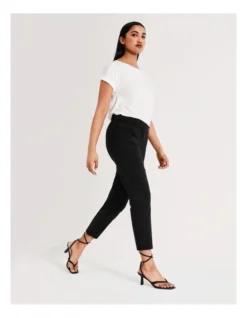 Basque Organic Cotton Blend Sateen Pant In Black -Basque Store Online 918825760 6 720x928