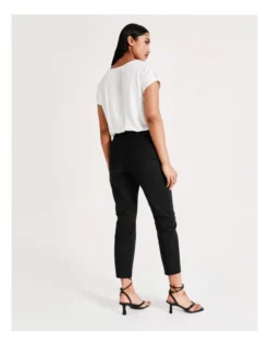 Basque Organic Cotton Blend Sateen Pant In Black -Basque Store Online 918825760 7 720x928