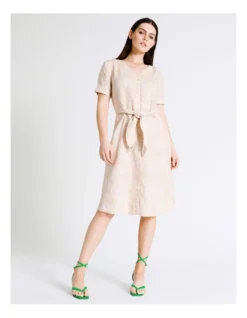 Basque Tie Front Linen Mini Dress In Assorted 12 Basque Tie Front Linen Mini Dress In Assorted -Basque Store Online 918826390 5 720x928