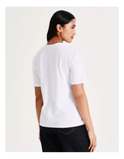 Basque Seam Detail Organic Cotton Tee In White -Basque Store Online 918827110 6 720x928