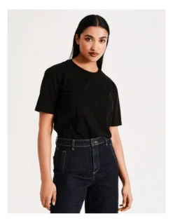 Basque Seam Detail Organic Cotton Tee In Black 11 Basque Seam Detail Organic Cotton Tee In Black -Basque Store Online 918827200 3 720x928