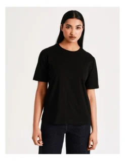 Basque Seam Detail Organic Cotton Tee In Black 13 Basque Seam Detail Organic Cotton Tee In Black -Basque Store Online 918827200 5 720x928