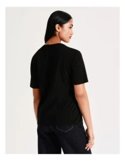 Basque Seam Detail Organic Cotton Tee In Black 14 Basque Seam Detail Organic Cotton Tee In Black -Basque Store Online 918827200 6 720x928
