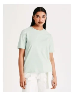 Basque Seam Detail Organic Cotton Tee In Mint Green -Basque Store Online 918827290 5 720x928