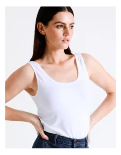 Basque Seamfree Recycled Blend Tank In White -Basque Store Online 918827470 3 720x928