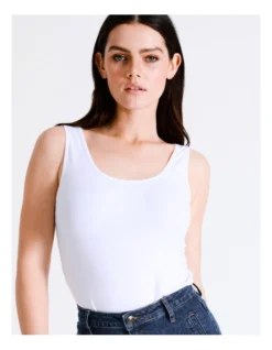 Basque Seamfree Recycled Blend Tank In White -Basque Store Online 918827470 4 720x928