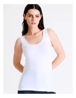Basque Seamfree Recycled Blend Tank In White -Basque Store Online 918827470 5 720x928