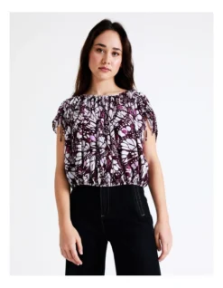 Basque Drawstring Detail Top In Assorted -Basque Store Online 918828640 4 720x928