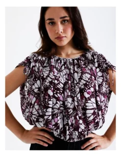 Basque Drawstring Detail Top In Assorted -Basque Store Online 918828640 5 720x928