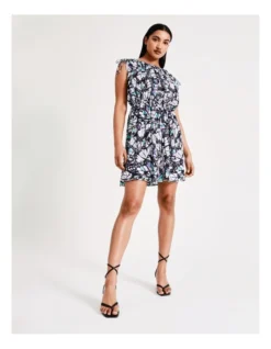 Basque Drawstring Detail Mini Dress In Assorted -Basque Store Online 918828730 3 720x928