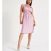 Basque Shirred Waist Recycled Blend Satin Midi Dress In Mauve -Basque Store Online 918833230 1 720x928