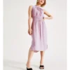 Basque Shirred Waist Recycled Blend Satin Midi Dress In Mauve -Basque Store Online 918833410 1 720x928