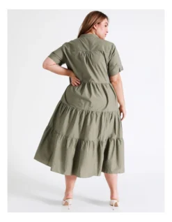 Basque Organic Cotton Tiered Midi Dress In Sage 14 Basque Organic Cotton Tiered Midi Dress In Sage -Basque Store Online 918833770 6 720x928