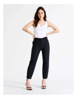 Basque Organic Cotton Blend Sateen Pant In Midnight -Basque Store Online 924718780 4 720x928