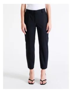 Basque Organic Cotton Blend Sateen Pant In Midnight -Basque Store Online 924718780 6 720x928