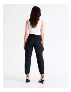 Basque Organic Cotton Blend Sateen Pant In Midnight -Basque Store Online 924718780 7 720x928