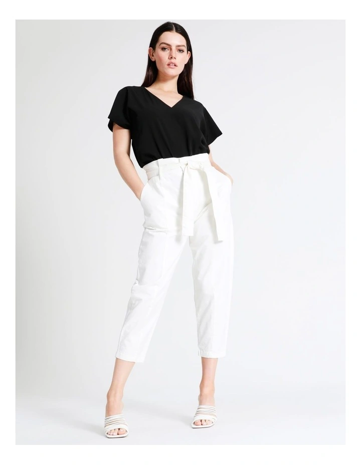 Basque Short Sleeve Blouse In Black 5 Basque Short Sleeve Blouse In Black - Image 3