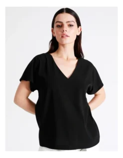 Basque Short Sleeve Blouse In Black 12 Basque Short Sleeve Blouse In Black -Basque Store Online 924720130 4 720x928