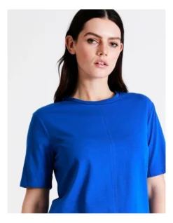 Basque Seam Detail Organic Cotton Tee In Cobalt 12 Basque Seam Detail Organic Cotton Tee In Cobalt -Basque Store Online 924720400 4 720x928