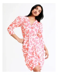 Basque Drape Front Mini Dress In Pink/White 11 Basque Drape Front Mini Dress In Pink/White -Basque Store Online 924720940 3 720x928