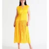 Basque Draped Recycled Bruised Satin Maxi Dress In Yellow 2 Basque Draped Recycled Bruised Satin Maxi Dress In Yellow -Basque Store Online 928633780 1 720x928