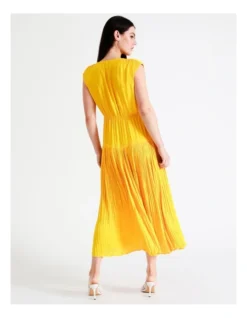 Basque Draped Recycled Bruised Satin Maxi Dress In Yellow -Basque Store Online 928633780 6 2 720x928