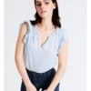 Basque Organic Cotton Blend Ruffle Shoulder Top In Assorted -Basque Store Online 928634140 1 720x928