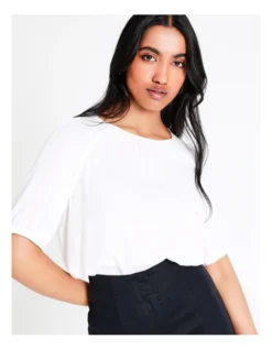 Basque Recycled Blend Gathered Neck Top In Ivory 12 Basque Recycled Blend Gathered Neck Top In Ivory -Basque Store Online 928702450 4 720x928