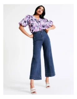 Basque Ruffle Lace Up Blouse In Assorted -Basque Store Online 928702540 5 720x928