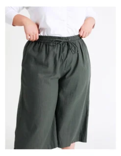 Basque Linen Culotte In Khaki -Basque Store Online 928702630 5 720x928