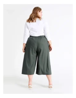 Basque Linen Culotte In Khaki -Basque Store Online 928702630 7 720x928