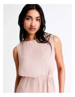 Basque Self Tie Pleated Mini Dress In Dusty Pink -Basque Store Online 928703080 4 720x928